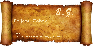 Bajcsy Zobor névjegykártya